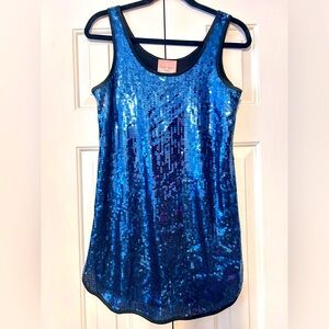 NWOT Blue Sequin Romeo & Juliet Couture Dress/ Tunic